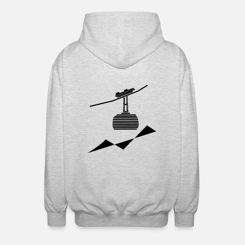 téléphérique 4 - Veste à capuche unisexe - gris clair chiné