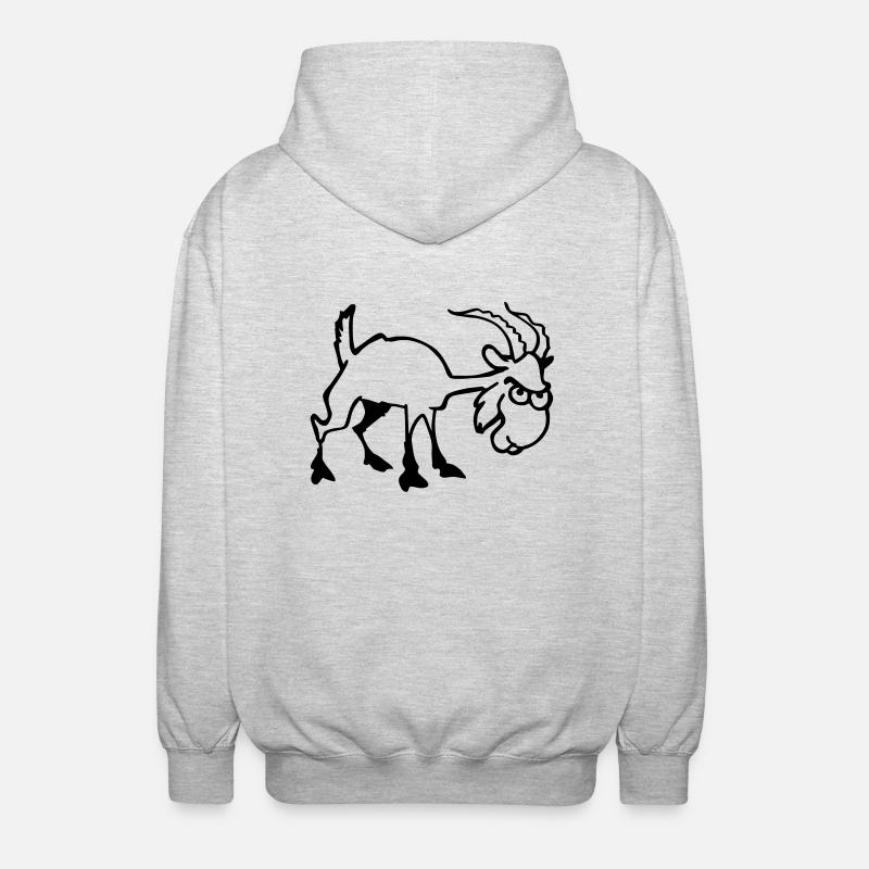 Bouc - Veste à capuche unisexe - gris clair chiné