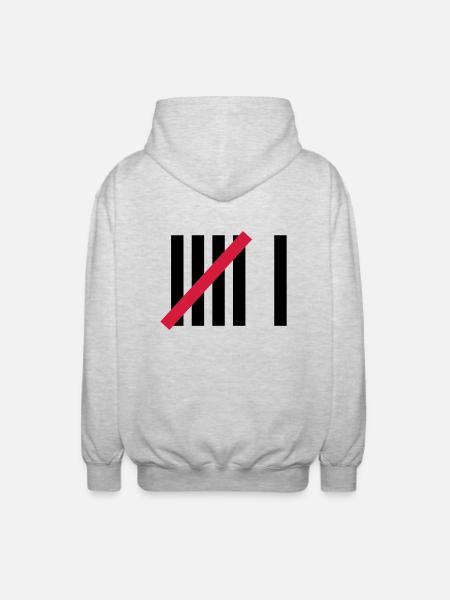 6th Birthday - Unisex Hooded Jacket - light heather grey