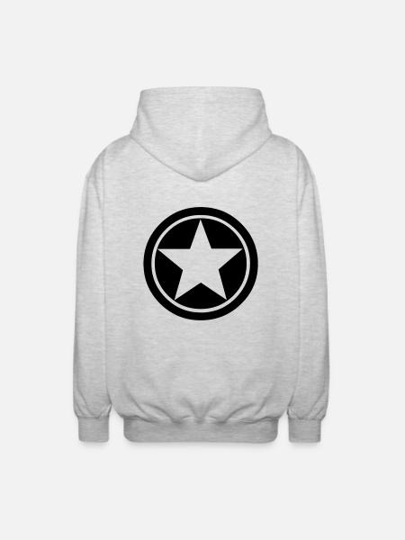 Star Star m - Unisex Hooded Jacket - light heather grey