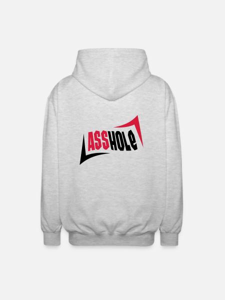 Asshole - Unisex Hooded Jacket - light heather grey