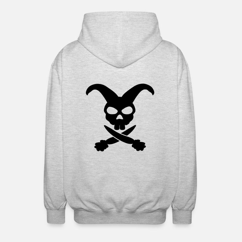 rabbit skull - Veste à capuche unisexe - gris clair chiné