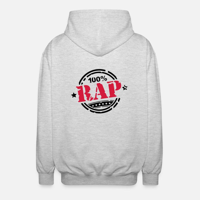 100_pro_rap_di2 - Veste à capuche unisexe - gris clair chiné