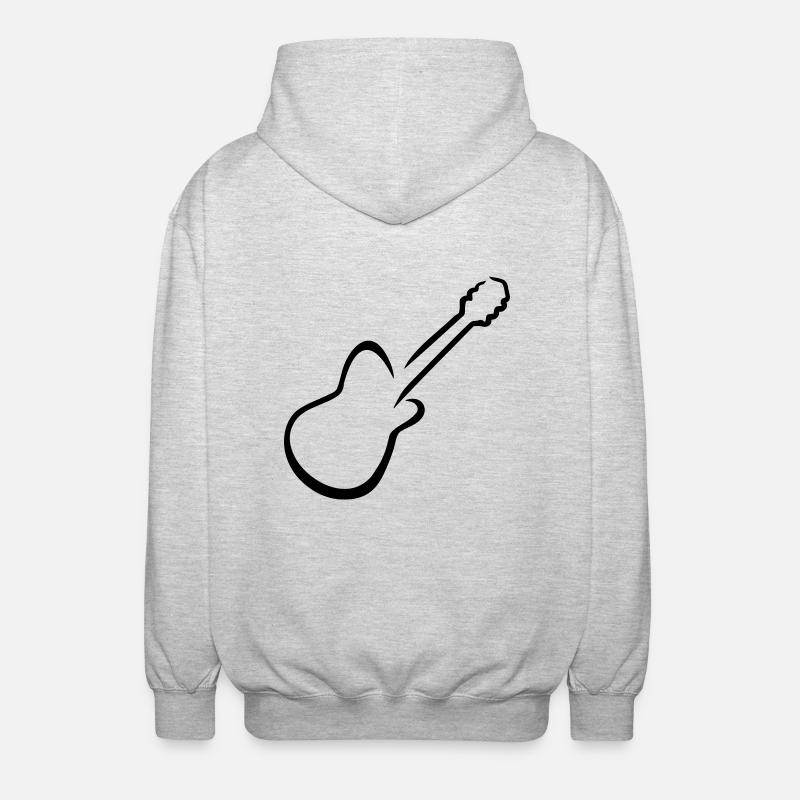 Gitarre - Unisex Kapuzenjacke - Hellgrau meliert