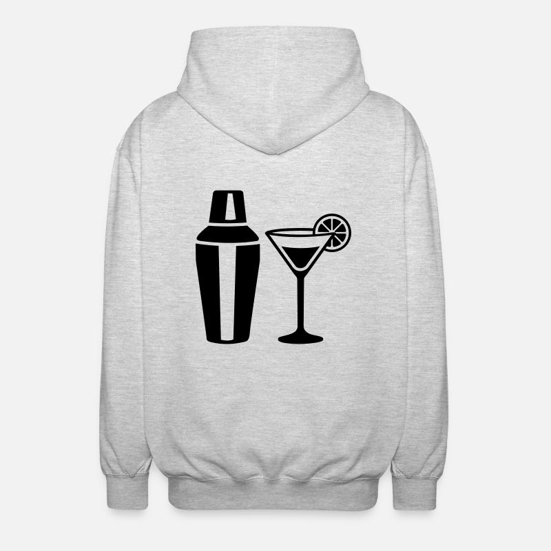 Cocktail - Unisex Kapuzenjacke - Hellgrau meliert