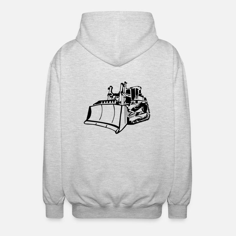 Schieberaupe / Raupe / Bagger - Veste à capuche unisexe - gris clair chiné