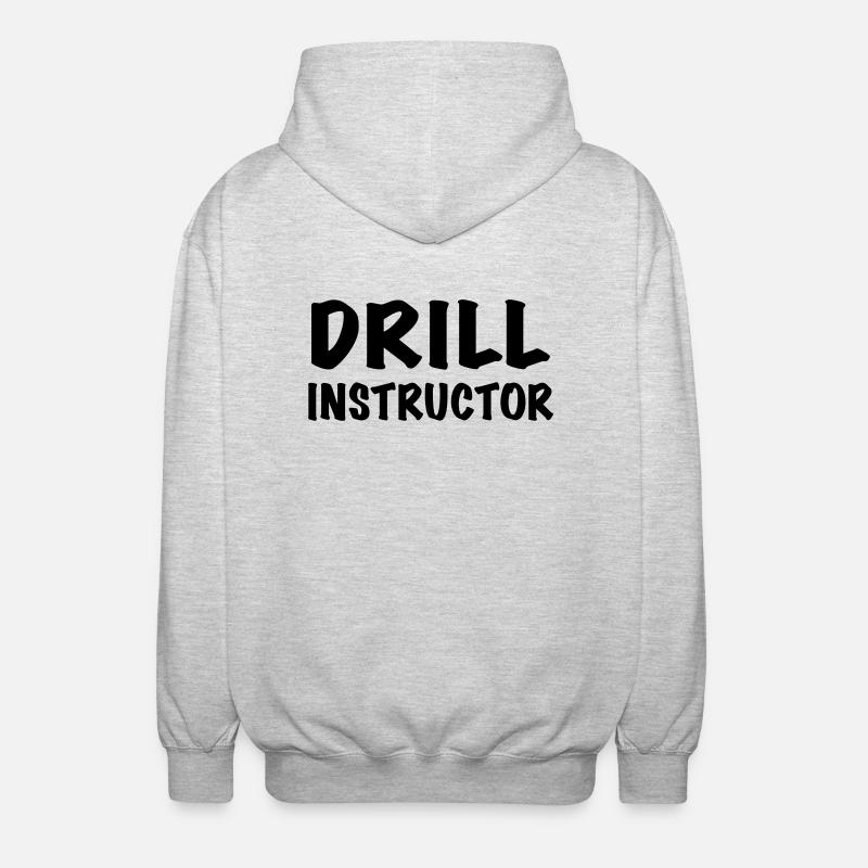 Drill Instructor - Unisex Hooded Jacket - light heather grey