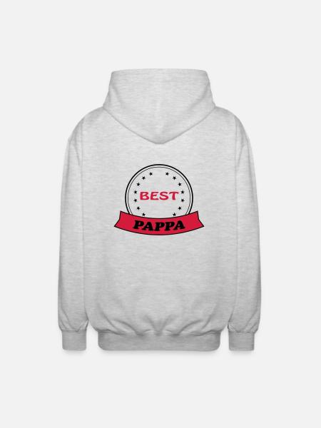Best pappa 111 - Unisex Hooded Jacket - light heather grey