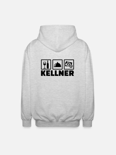 Kellner - Unisex Kapuzenjacke - Hellgrau meliert
