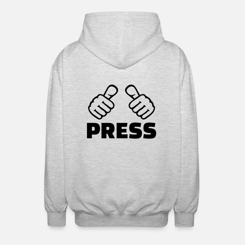 Press - Veste à capuche unisexe - gris clair chiné