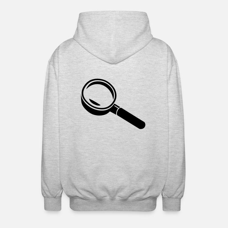 lupe_01 - Unisex Kapuzenjacke - Hellgrau meliert