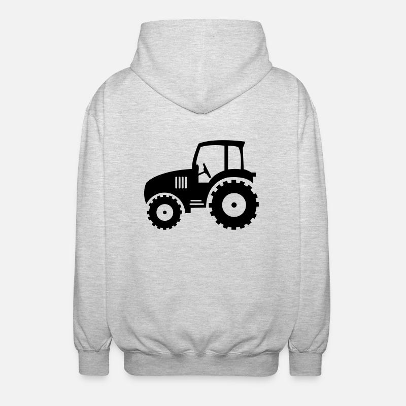 traktor_01 - Unisex Hooded Jacket - light heather grey