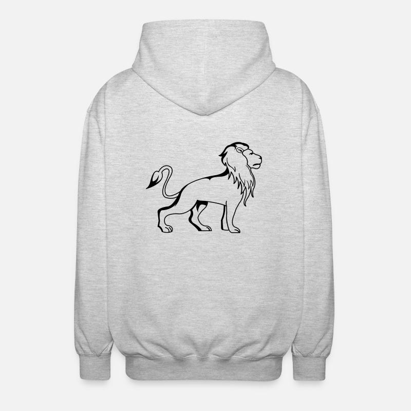 lion_01 - Veste à capuche unisexe - gris clair chiné