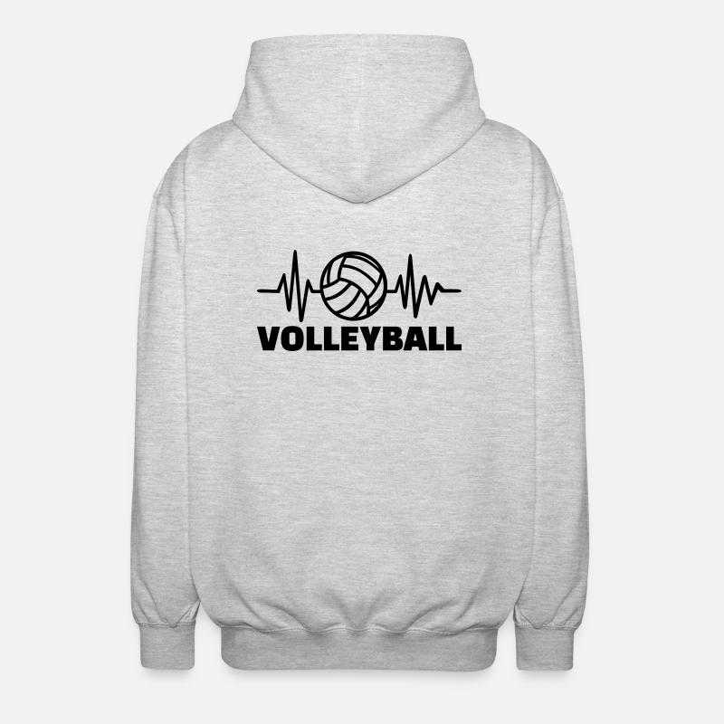Volley-ball - Veste à capuche unisexe - gris clair chiné