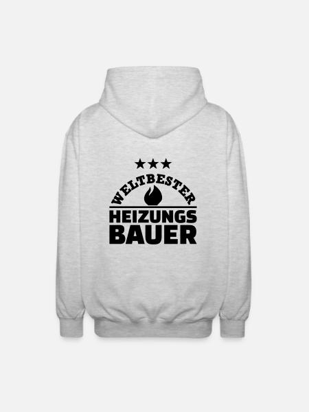Heizungsbauer - Unisex Kapuzenjacke - Hellgrau meliert
