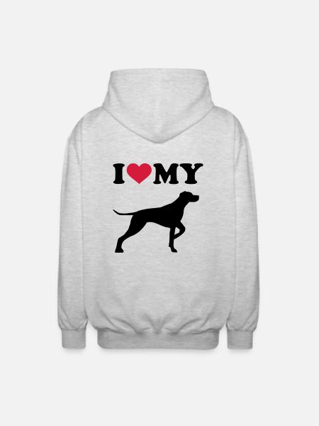 German Shorthaired Pointer - Unisex Hooded Jacket - light heather grey