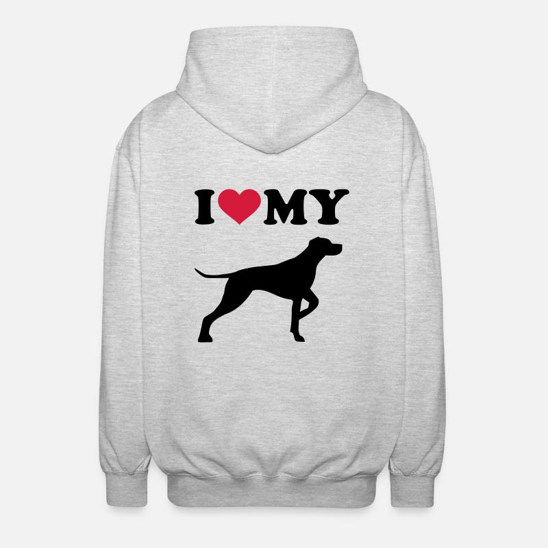 German Shorthaired Pointer - Unisex Hooded Jacket - light heather grey