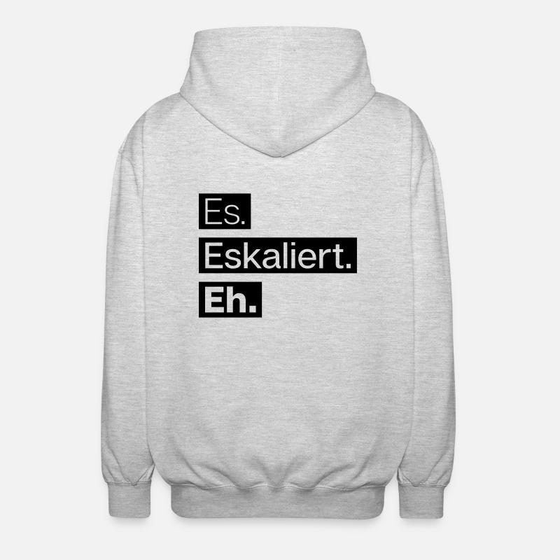 es. eskaliert. eh. - Unisex Kapuzenjacke - Hellgrau meliert