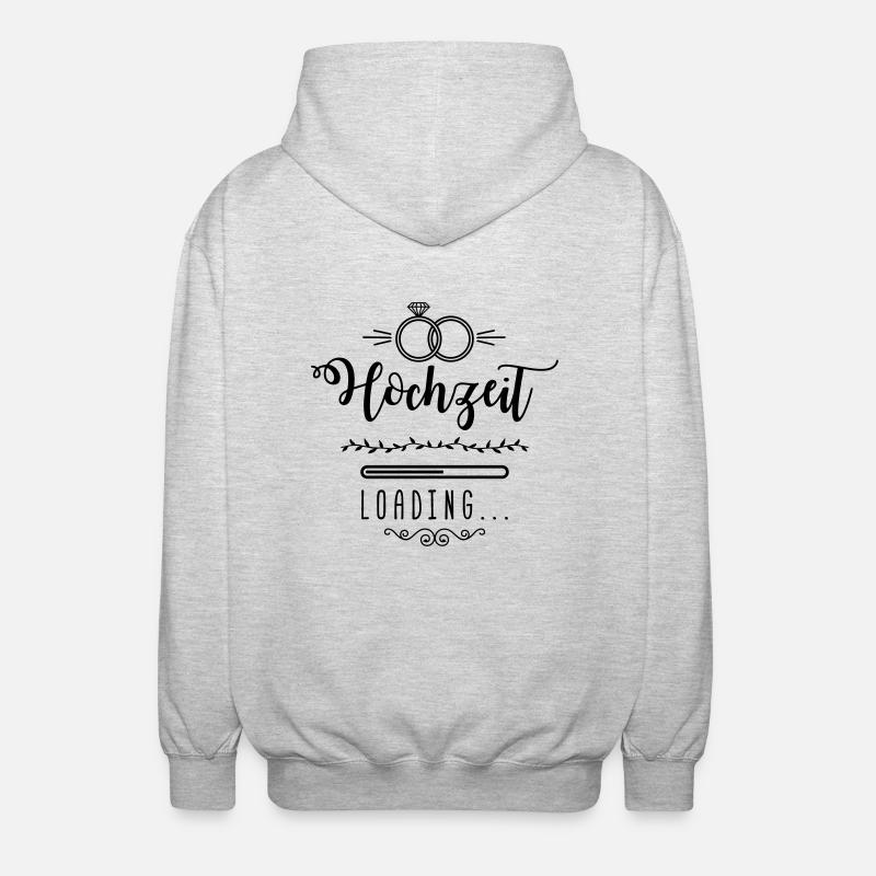 hochzeit loading ring wedding - Unisex Kapuzenjacke - Hellgrau meliert