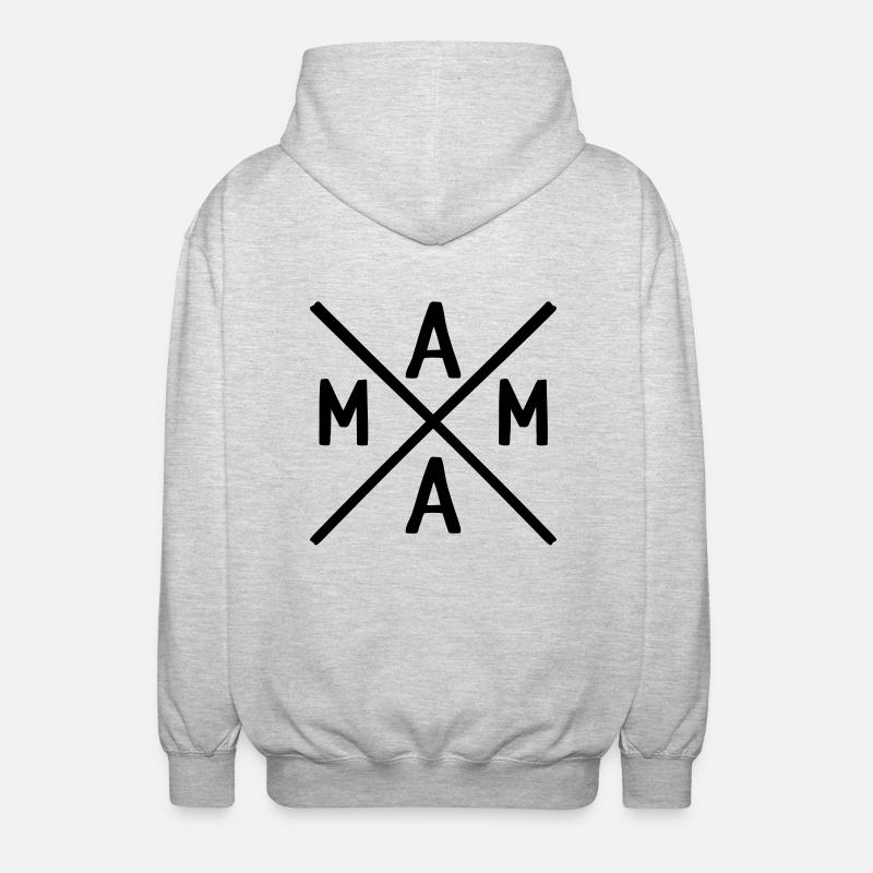 Mama - Unisex Kapuzenjacke - Hellgrau meliert