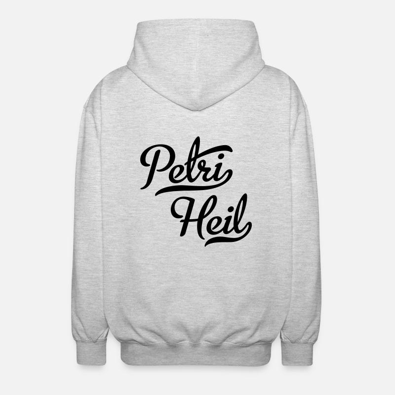 Petri Heil - Unisex Kapuzenjacke - Hellgrau meliert