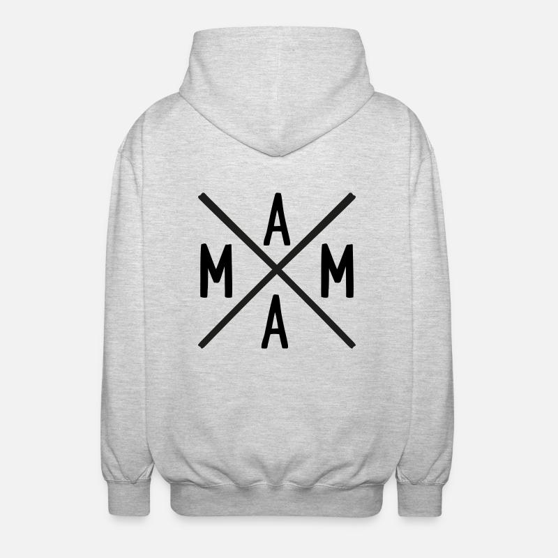 Mama - Unisex Kapuzenjacke - Hellgrau meliert