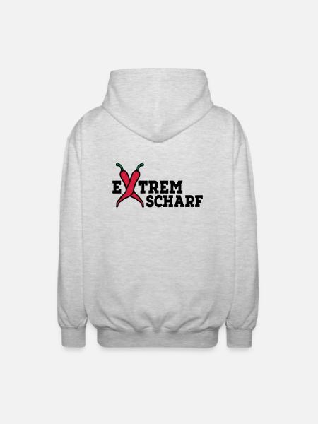 extrem scharf - Unisex Kapuzenjacke - Hellgrau meliert