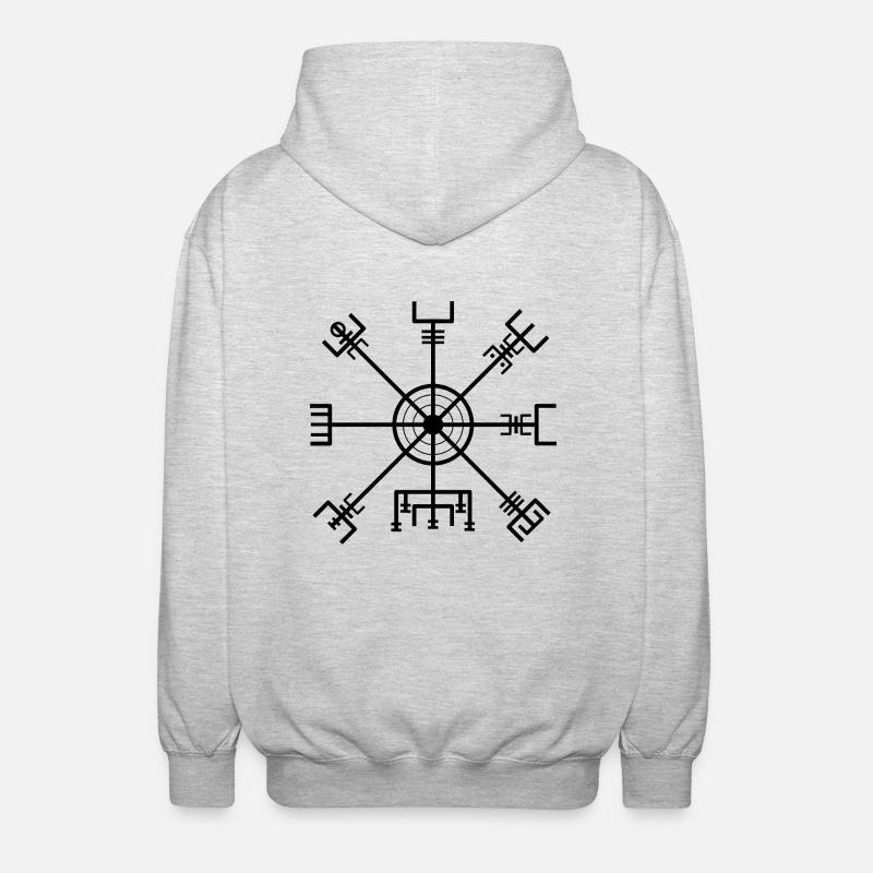 Vegvisir - Unisex Kapuzenjacke - Hellgrau meliert