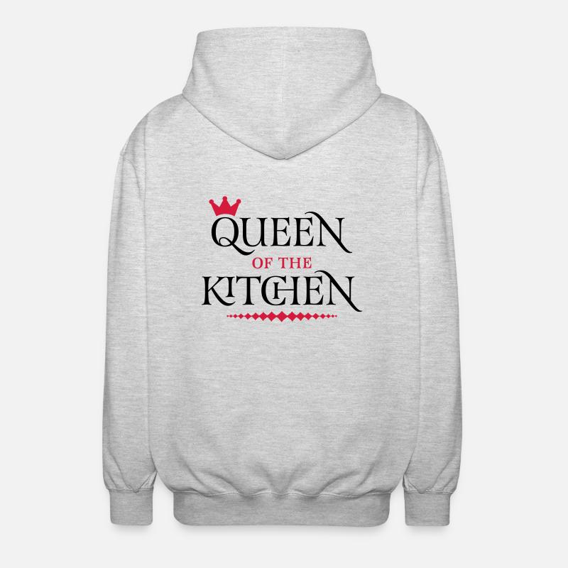 Reine de la cuisine - Veste à capuche unisexe - gris clair chiné