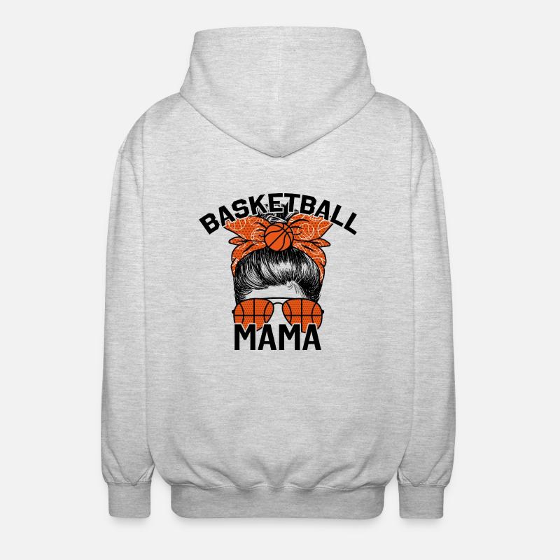 Maman basketteuse - Veste à capuche unisexe - gris clair chiné