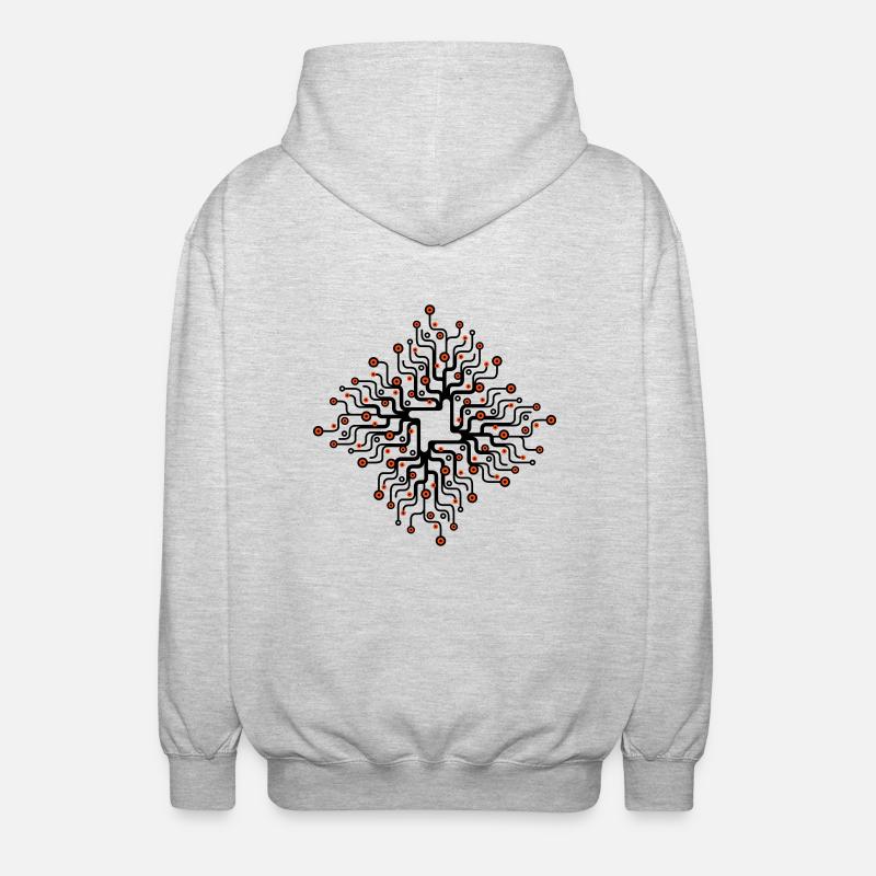 Netzwerk_2f - Unisex Kapuzenjacke - Hellgrau meliert