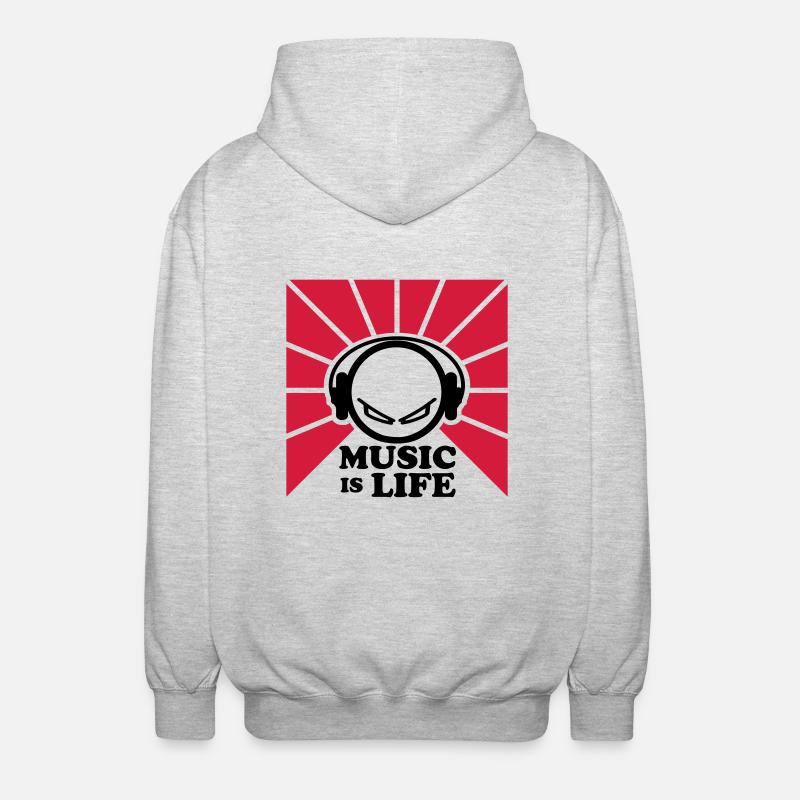 dj - Veste à capuche unisexe - gris clair chiné