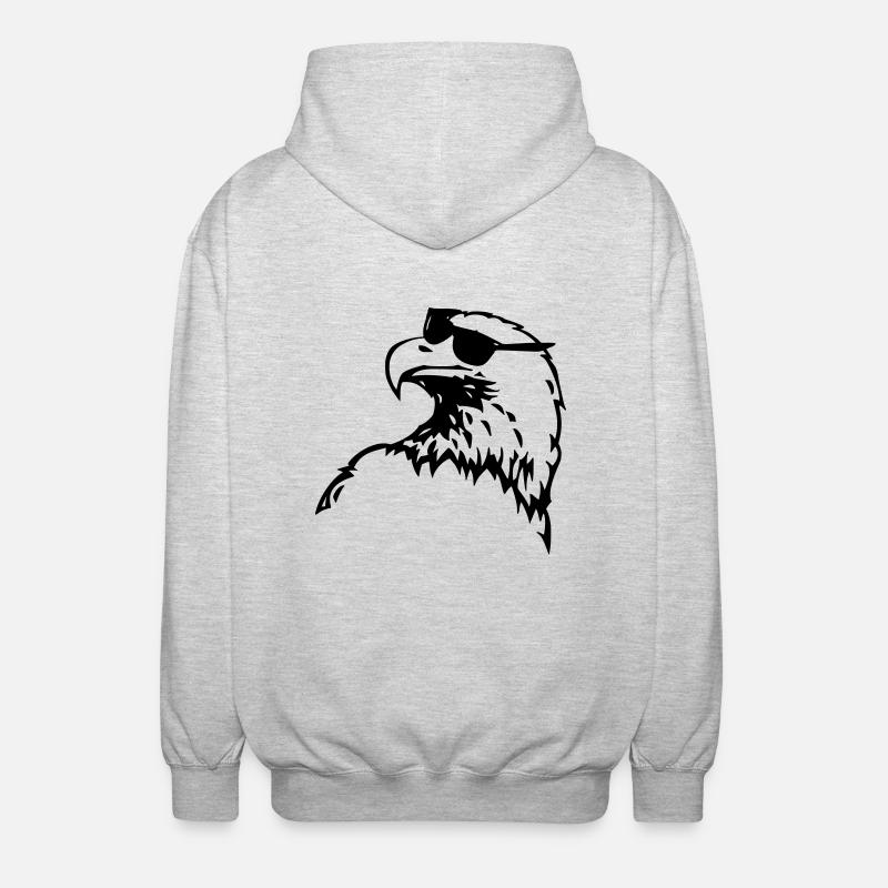 Adler - Unisex Kapuzenjacke - Hellgrau meliert