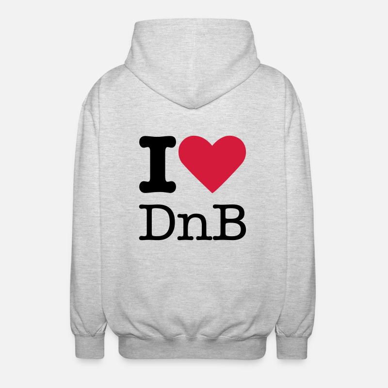 J'aime DnB - Veste à capuche unisexe - gris clair chiné