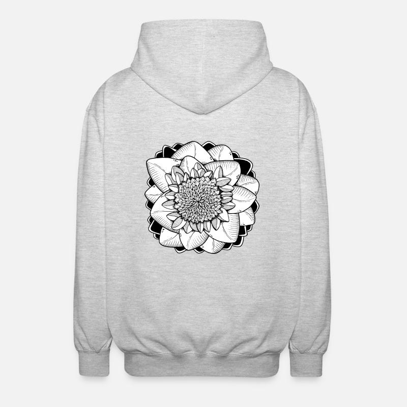 Bluete - Unisex Kapuzenjacke - Hellgrau meliert