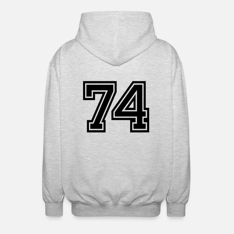 74 - Unisex Kapuzenjacke - Hellgrau meliert