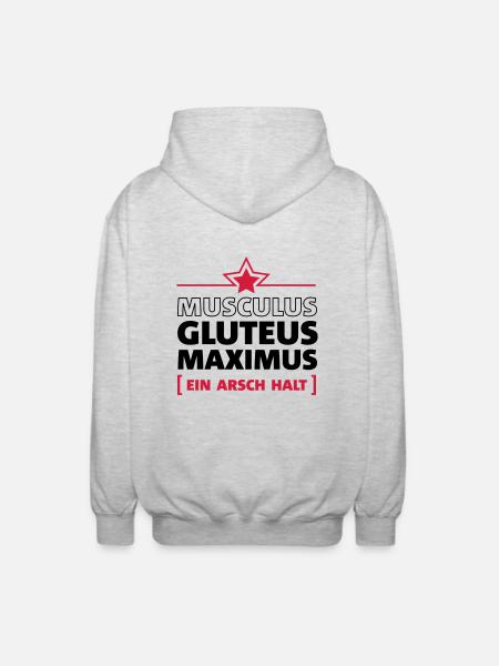 Ein Arsch halt - Unisex Kapuzenjacke - Hellgrau meliert