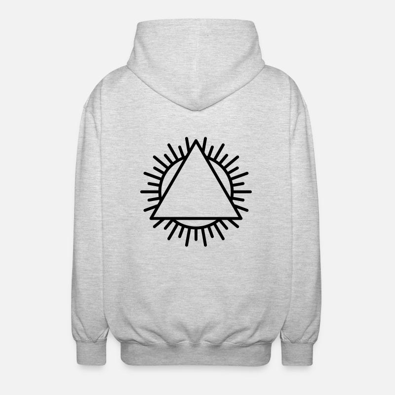 triangle - Unisex Hooded Jacket - light heather grey