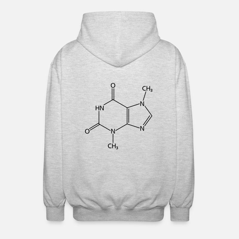 Molécule de chocolat - Veste à capuche unisexe - gris clair chiné