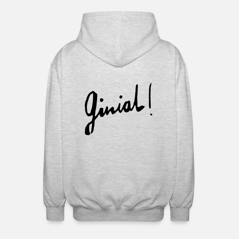 Ginial - Unisex Kapuzenjacke - Hellgrau meliert