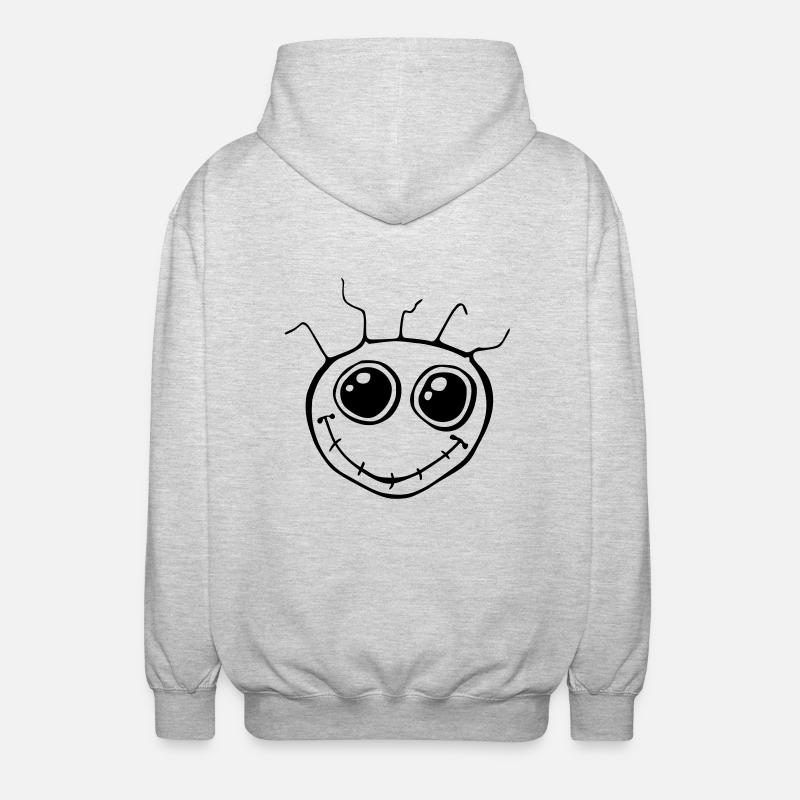 Fantazia Smiley Face - Veste à capuche unisexe - gris clair chiné