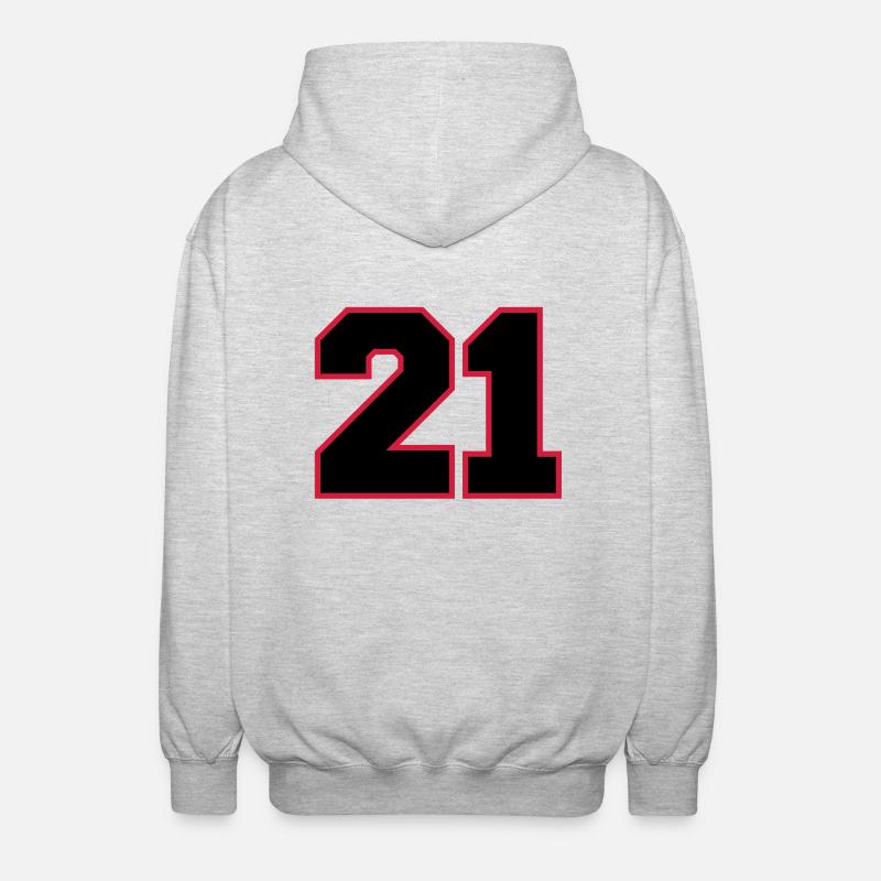 number21 - Unisex Kapuzenjacke - Hellgrau meliert