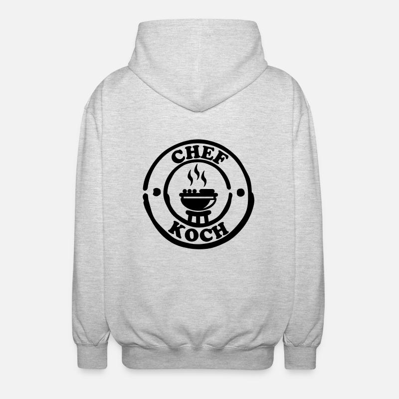 chef_koch__f1 - Unisex Kapuzenjacke - Hellgrau meliert