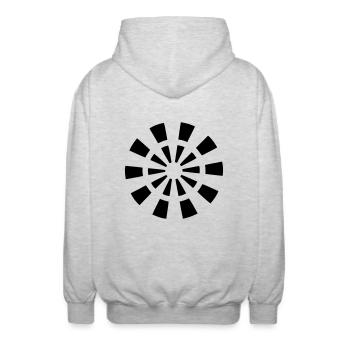 dart - Unisex Kapuzenjacke - Hellgrau meliert - Hinten - AI Model Male 185 light (185cm)