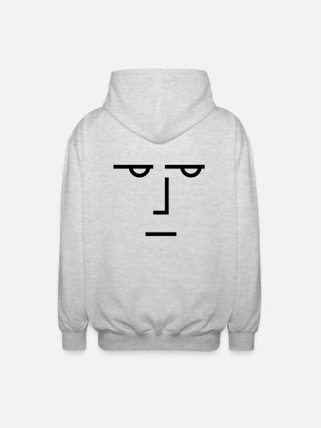 Ein ernster Blick - Unisex Kapuzenjacke - Hellgrau meliert