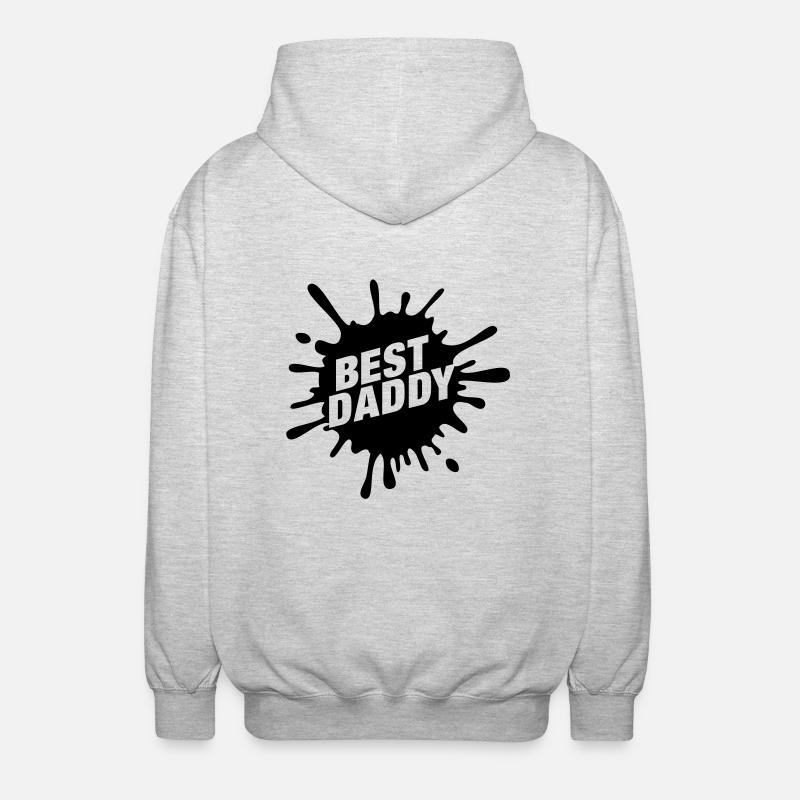 best_daddy__f1 - Veste à capuche unisexe - gris clair chiné