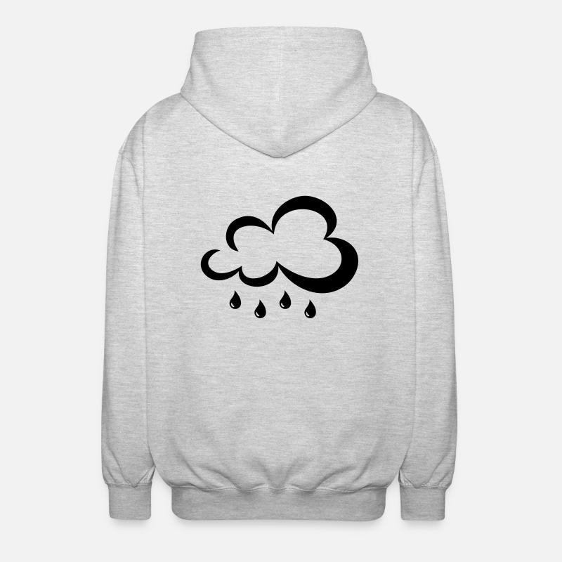 Rain cloud - Unisex Hooded Jacket - light heather grey