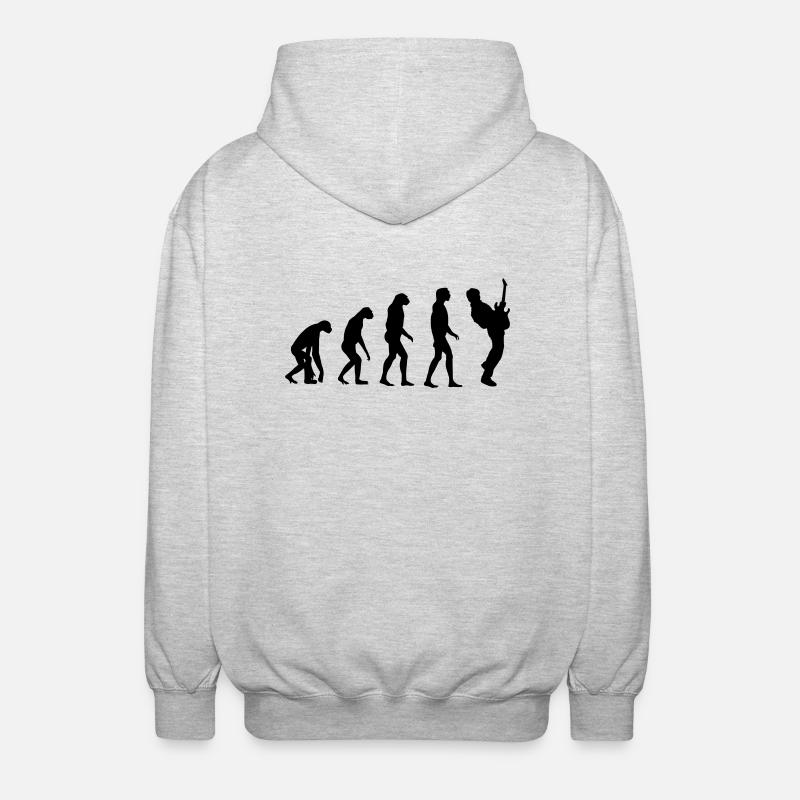 Guitar Player Evolution - Unisex Kapuzenjacke - Hellgrau meliert