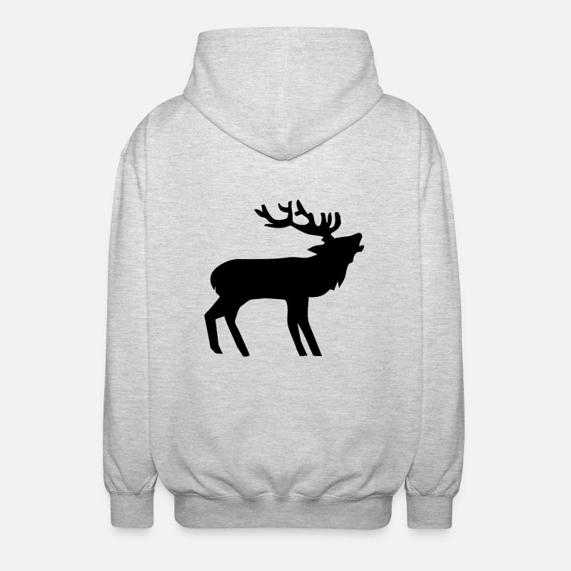Cerf - Veste à capuche unisexe - gris clair chiné