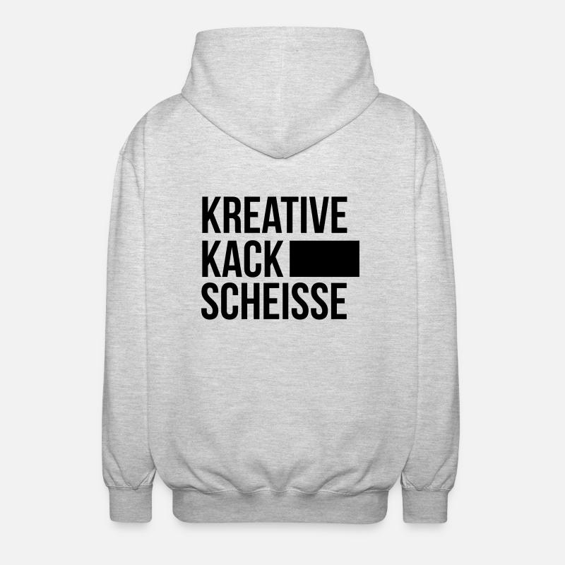 CREATIVE KACK MERDE - Veste à capuche unisexe - gris clair chiné